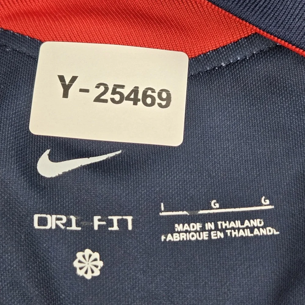 USA Soccer Men Shirt L Navy Camouflage USA Binational Dri-Fit Activewear Logo‎